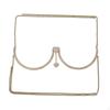 Sutiã de Corrente para Peito com Strass Joia Corporal Pingente de Coração de Cristal Feminino