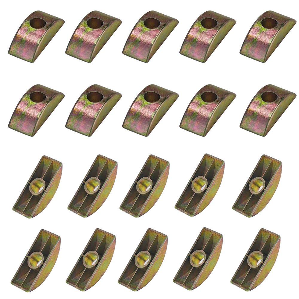 

20pcs NEW M8 Half Moon Nuts Bronze Tone Zinc Alloy Spacer Washer Corrosion Resistant Furniture Spacer Furniture Assembly чёрный
