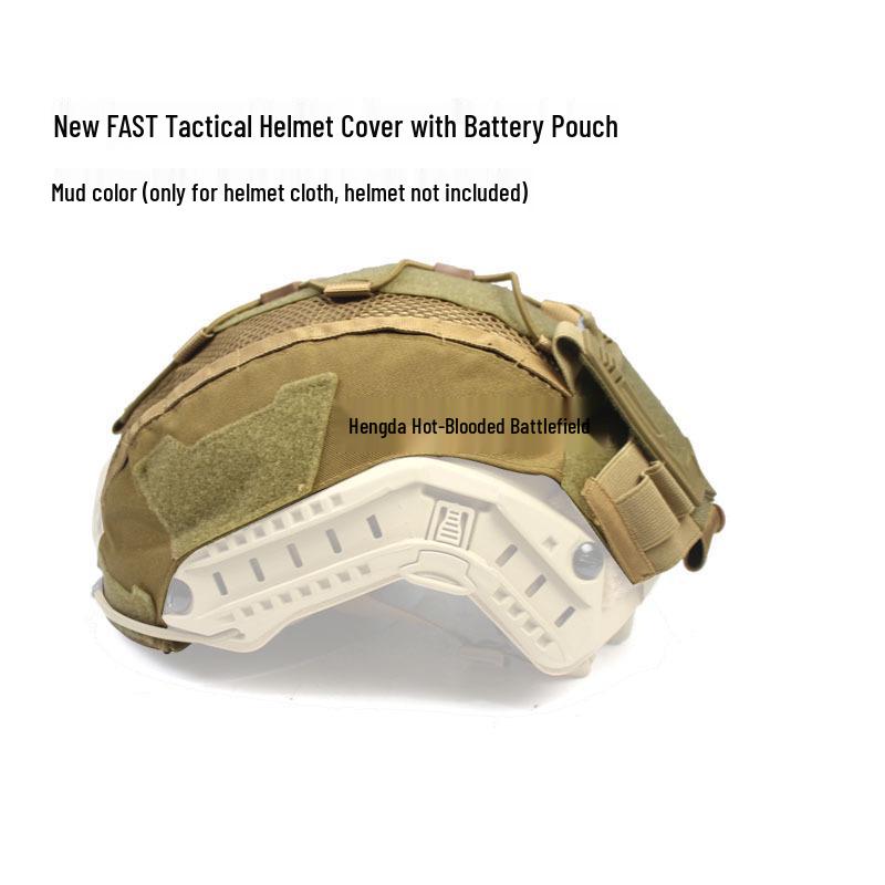 Cross-Border Tactical FAST Helmet Cover and Battery Pack, Camouflage Nylon Mesh, Counterweight Bag One Size