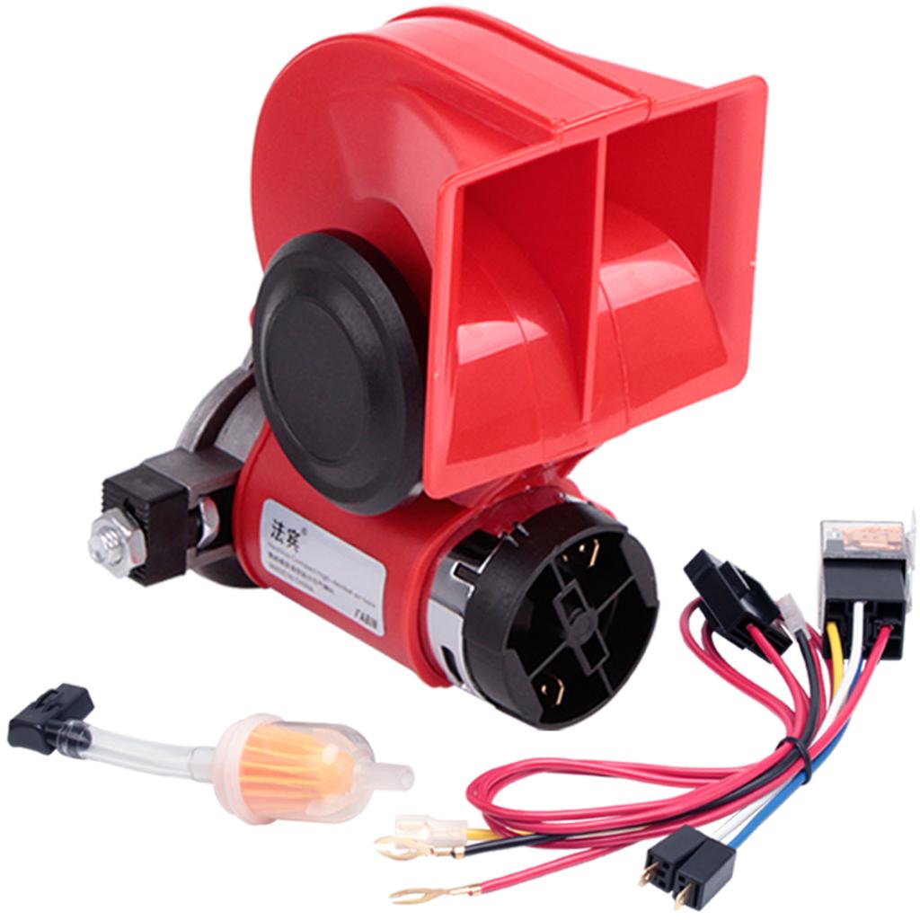 FARBIN Snail Air Horn With Compressor Relay Harness 12V 150db Super Loud Dual Tone Car Horn For Truck Motorcycle Car Accessory