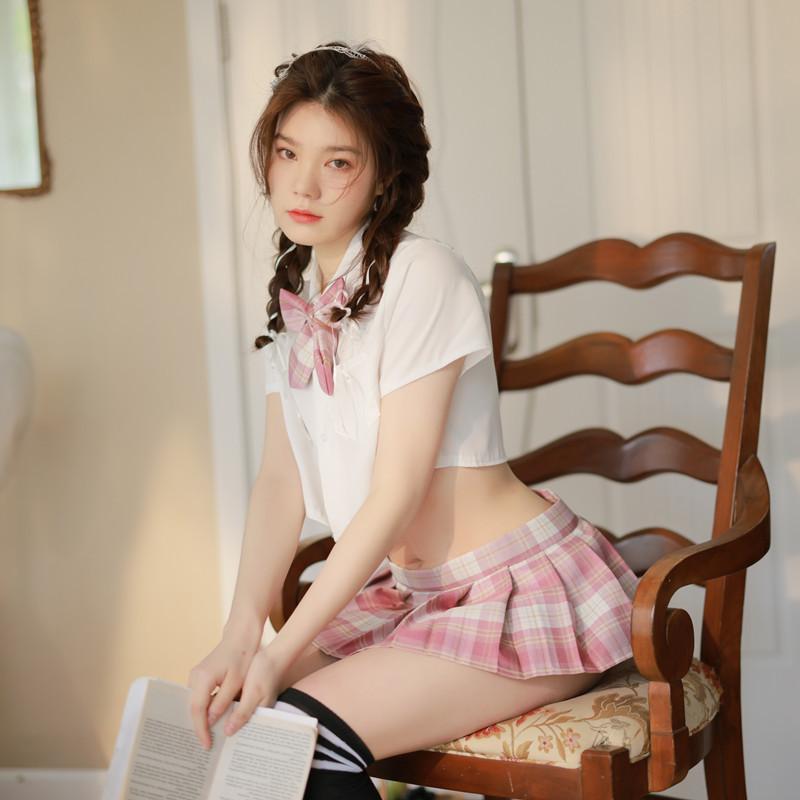Sleeping lingerie student dress sexy jk uniform hot pleated skirt cosplay college suit charm