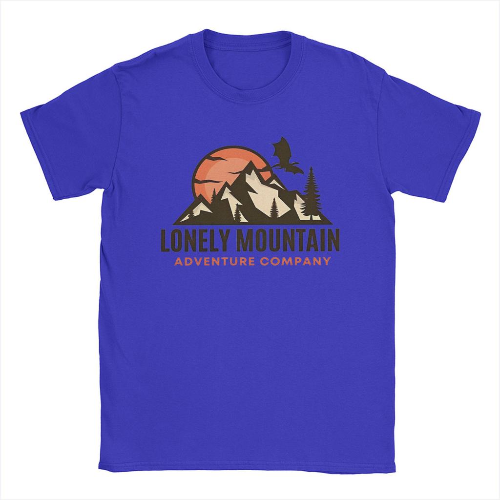 Herren L-Lords Of The R-Rings Lonely Mountain T-Shirt Abenteuer Fantasy Baumwollkleidung Vintage Kurzarm Rundhals