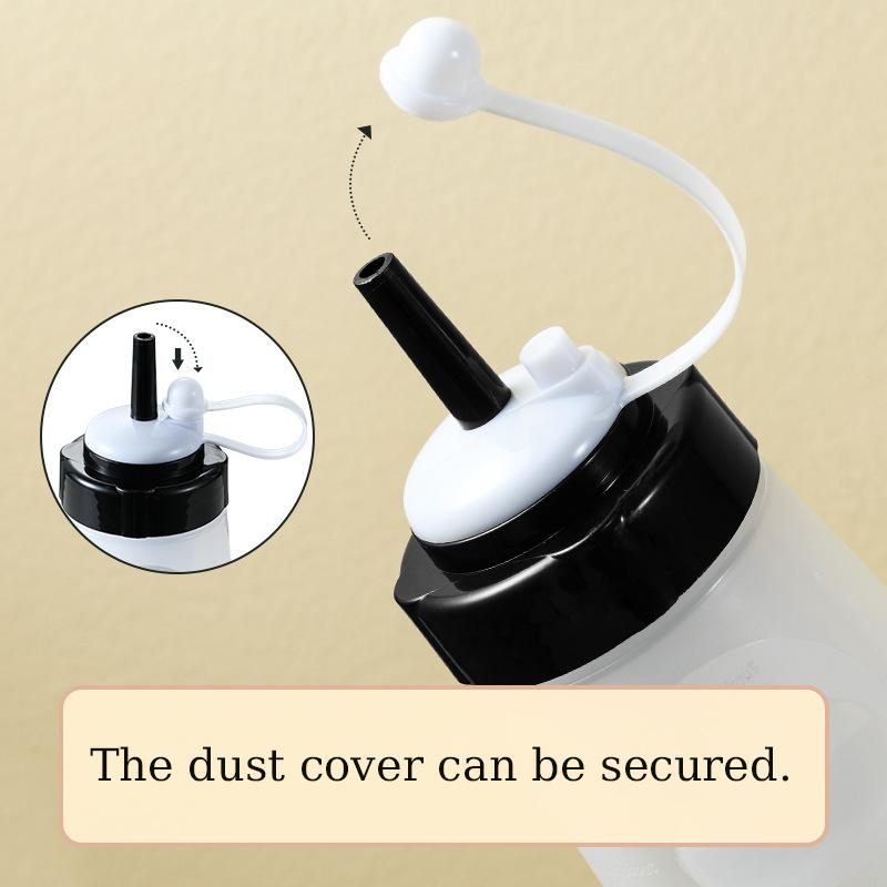 350/650Ml Quantitative Sauce Squeeze Bottle With Nozzle Ketchup Oil Bottle Dispenser Kitchen Gadget Bbq Empty Condiment Bottle