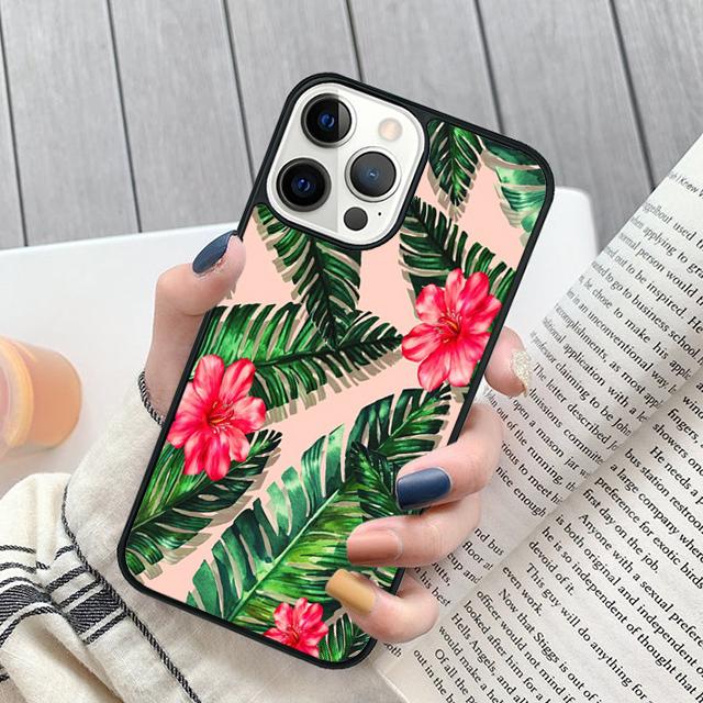 Tropical leaves Phone Case For iPhone 17 Air 16 pro max 15 14 plus 12 13 Soft Bumper Shell Cover coque