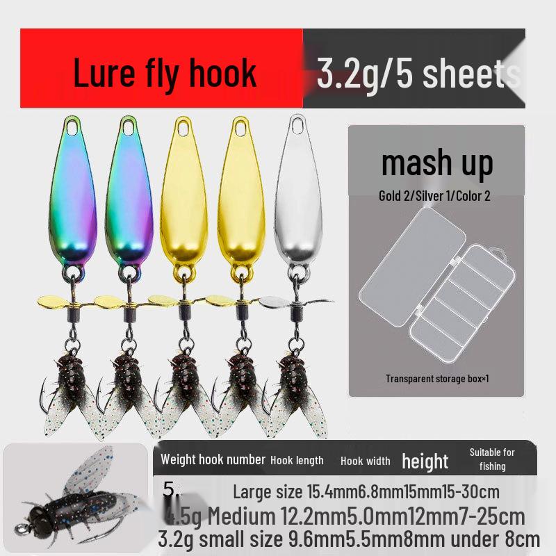 Propeller Spinner Fly Fishing Lure - Micro Soft Bait Hook for White Mouth Fishing