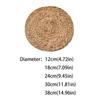 Round Handwoven Rattan Placemats Non-Slip Heat Resistant Heat Insulation Mats Natural Woven Table Mats Home Decoration