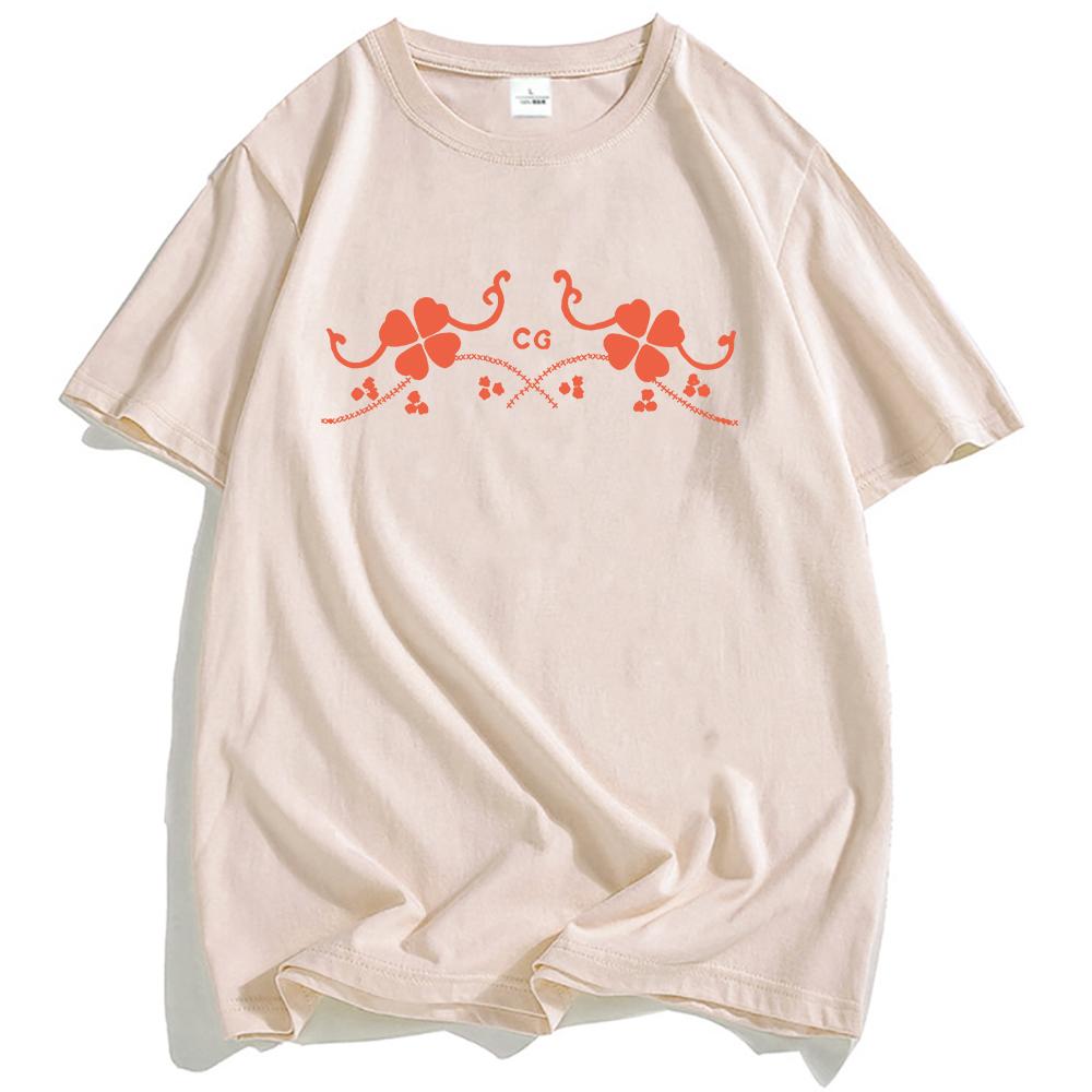 Conan Gray CG CLOVER T-SHIRT Summer Short Sleeve Cotton O-neck Tshirts Fashion Cotton High Quality Male Tees Graphic Merch Mens
