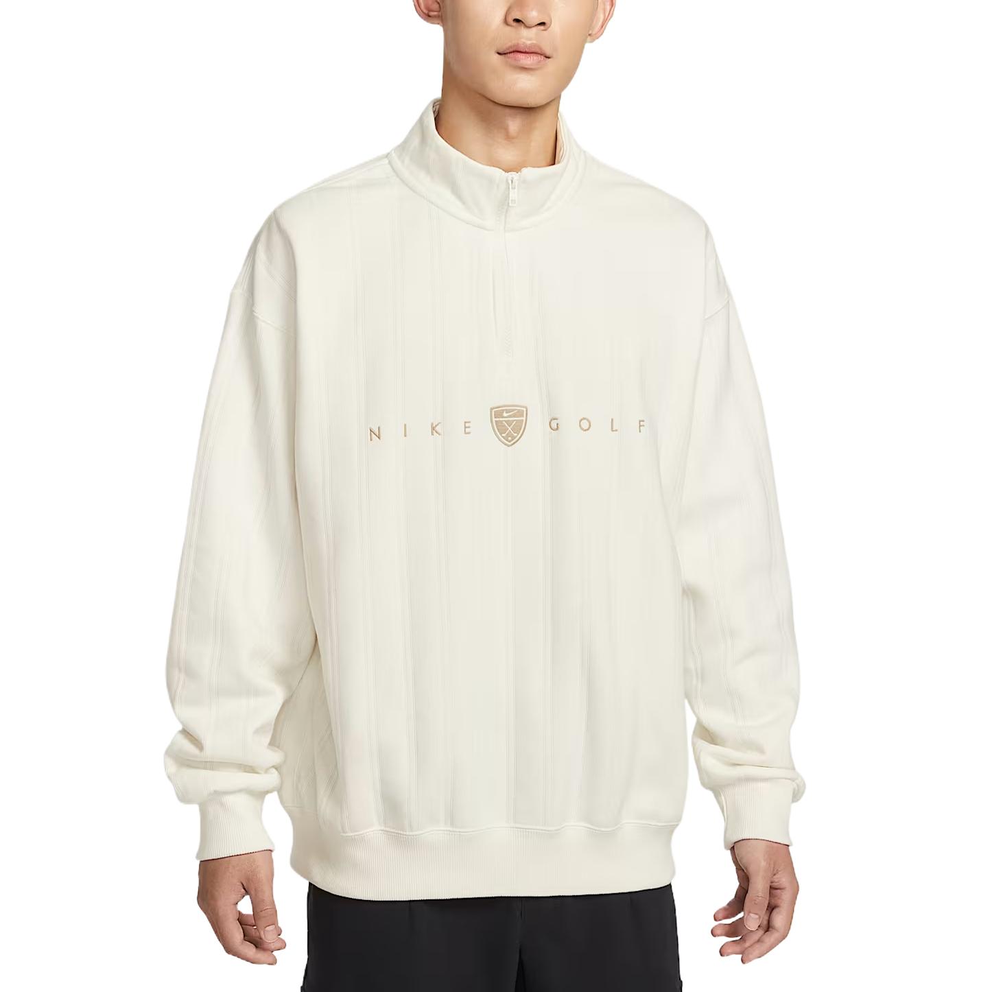 

Nike Golf Dri-FIT 1/4 Zip Ribbed Knit Top Sail II0771-133 M