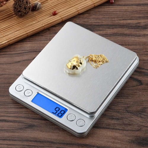 3kg 0.1g Increments Digital Scale with Battery, 2 Trays, and Simple Japanese Instruction Manual