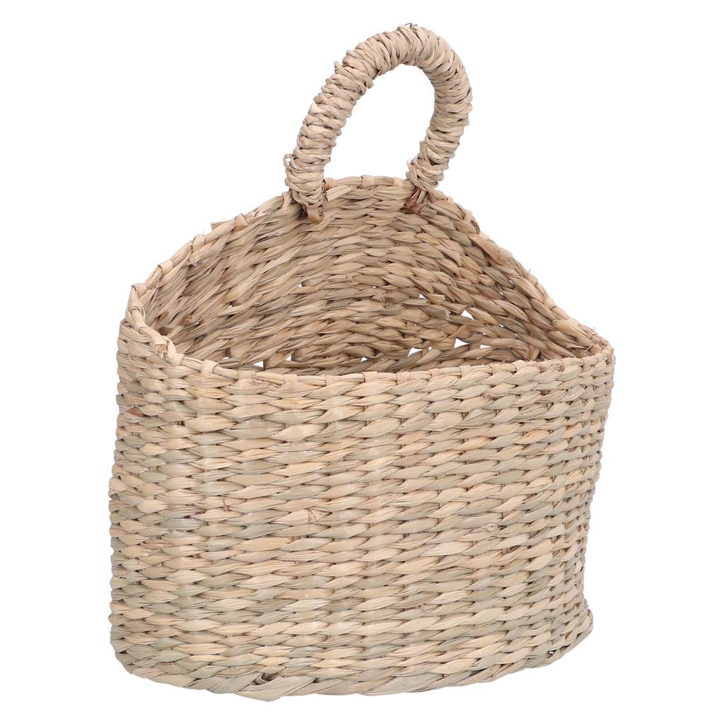 Hanging Basket Seagrass Woven Wall Hanging Storage Basket Organizer for Home Garden Decoration
