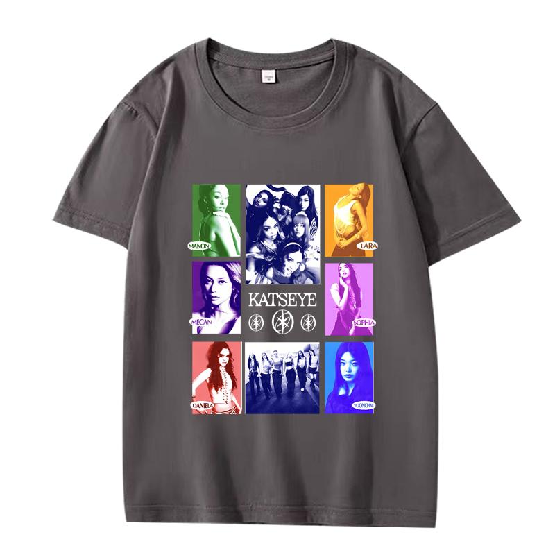 Kpop Katseye Poster Essential T Shirt Unisex Women Oversized 100 Cotton Hot Sale Short Sleeve Summer Print Unisex Plus Size Tops