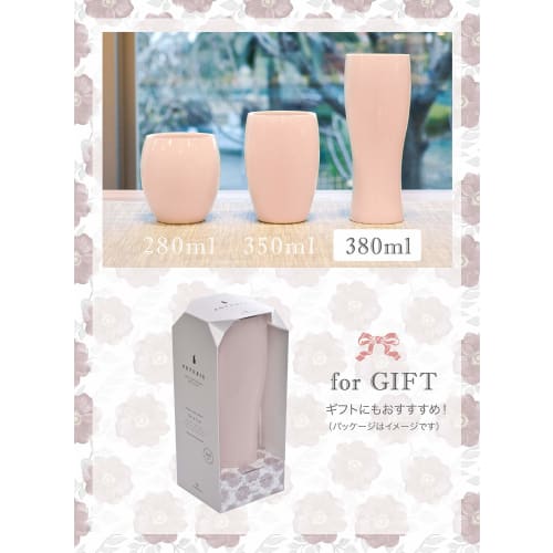 CB Japan Tumbler, Pink, 380ml, Stainless Steel, Vacuum Insulated, Ceramic Coating, Potelier UCA