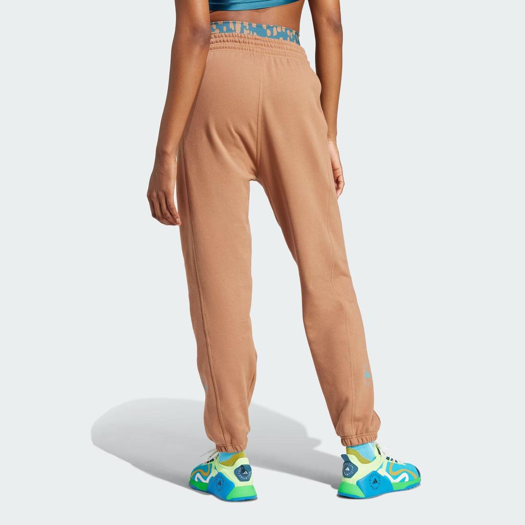 adidas מכנסי טרנינג רגילים X Stella McCartney עם לוגו לנשים חום IU0875