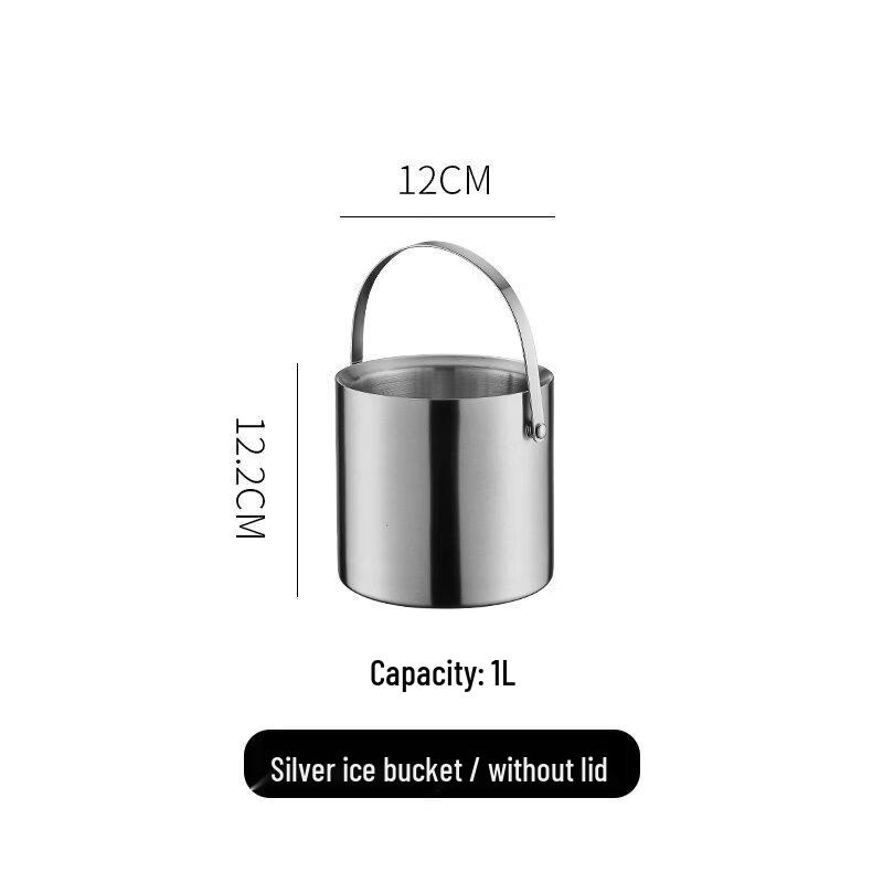ZISIZ European Style Insulated Glass Ice Bucket