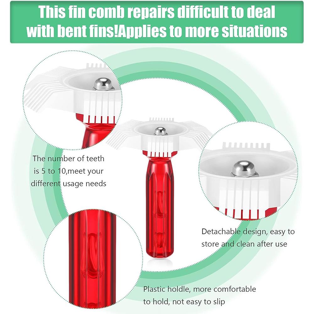 Air Conditioner Condenser Fin Comb Set Brush Repair Tool For Condenser Coil