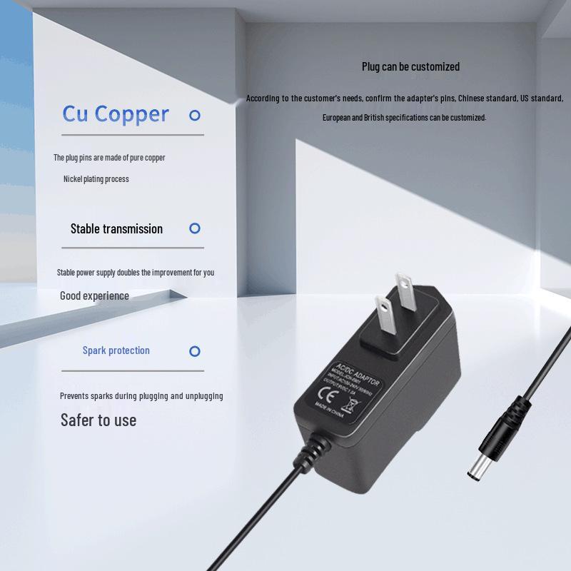 12V 1A Power Adapter for Set-Top Box, Router, Monitor, LED Strip, Power Supply.