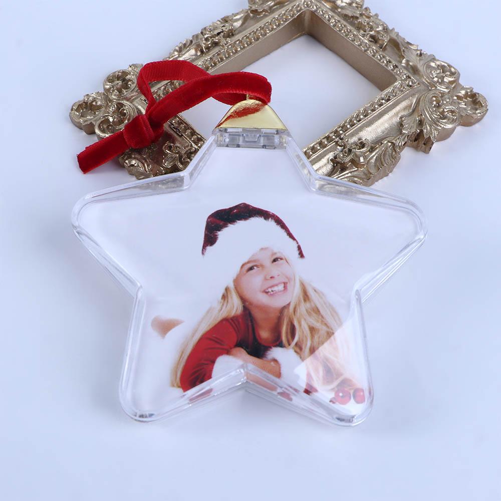 DIY with Hanging String Crafts Photo Frame Transparent Ball New Year Gifts Christmas Tree Ornaments