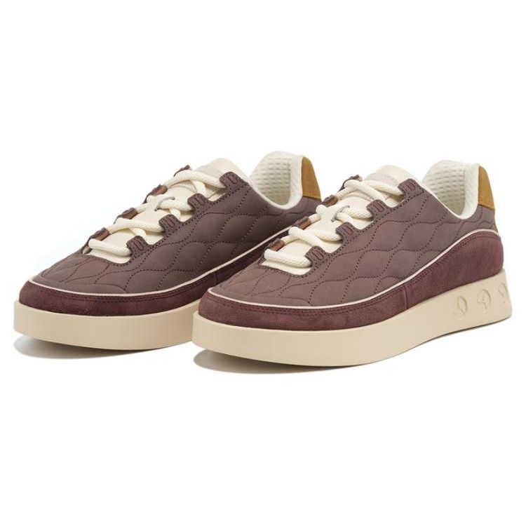 Li-Ning 1990 Classic Series Comfortable Durable Low-Top Sneakers Women sneakers Brown-Red ALHT074-1