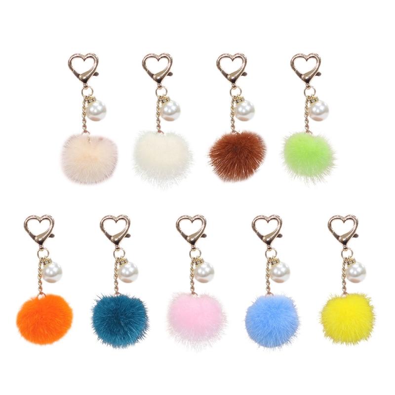 Plush Bag Pendant Practical Key Holder Decor Car Keyring Ornament for Backpacks