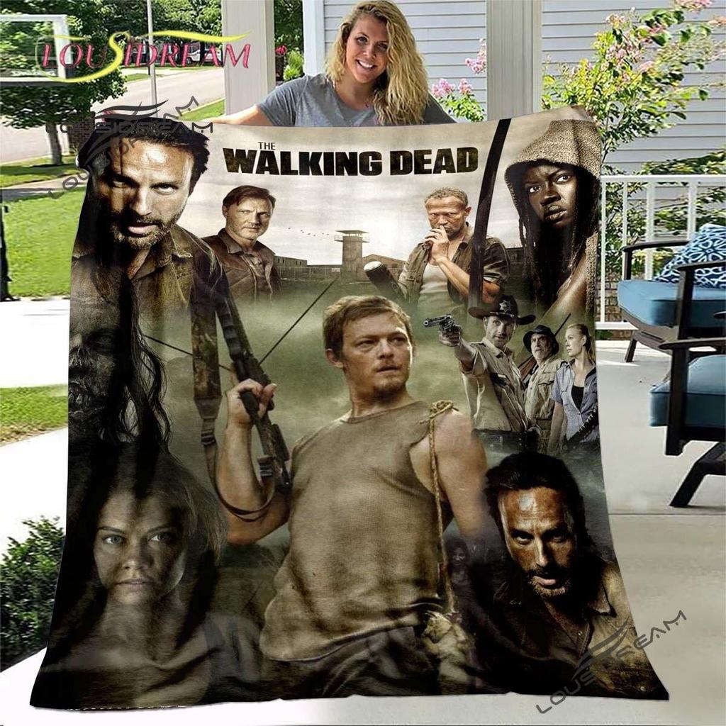 Daryl Dixon The Walking Dead Throws Blanket Horror TV Series Sofa Blanket for Adults and Children Bedroom Living Room Decoratio