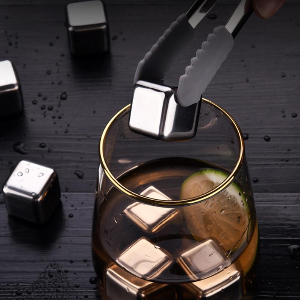 

Набір з 6 кубиків льоду з нержавіючої сталі Лід, що не тане