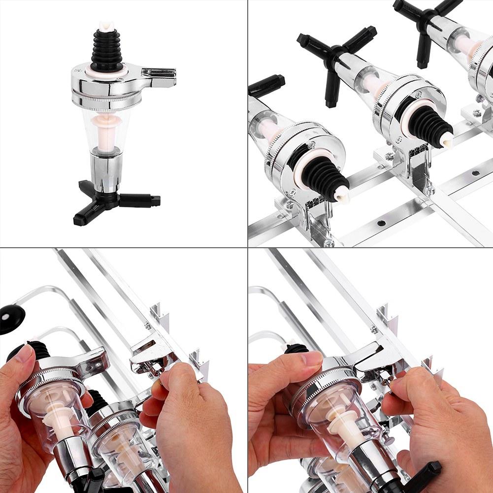 

Bar Accessory 4 Bottle Spirits Rotary Wall Mounted Bottle Stand Dispenser Rack белый