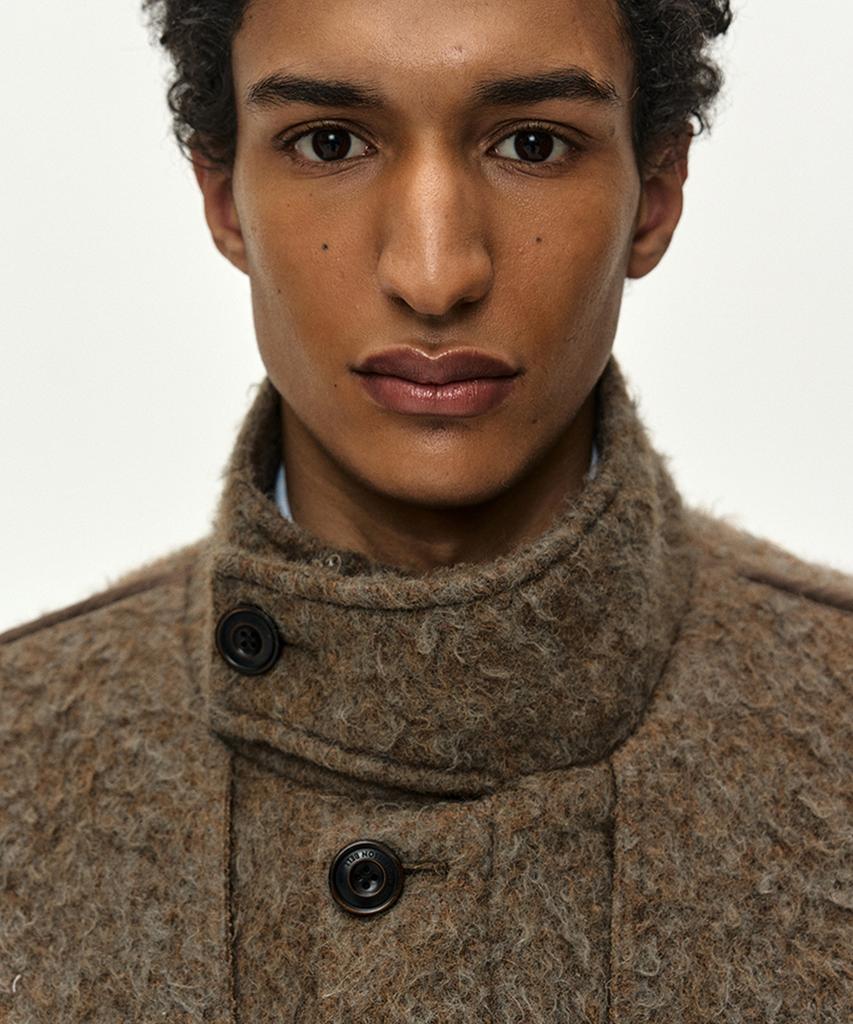 ADSB ANDERSSON BELL Linus Harrington Wool Jacket (Brown/Grey)