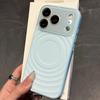 Luxury Solid Color Glossy Camera Case For iPhone 17 16 15 Pro Max For Magsafe Magnet Liquid Wave Pattern Shockproof Candy Cover