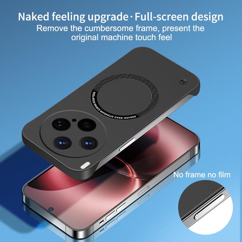 Ultra-thin Frameless Phone Case for VIVO X300 X200 Pro X300S X200 Pro Mini X200S X300 Ultra for Magnetic Wireless Charging Cover