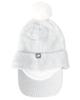 New Balance Women's Golf Knit Cap with Brim (Lamé Knit with Brand Logo) / 012-5287519 030_White