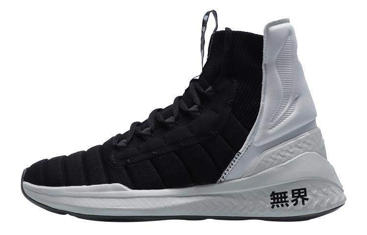 Li Ning Wujie Cushioning Abrasion Resistant Breathable Cushioning Abrasion Resistant Breathable High top Casual Shoes AFPQ045-1 40