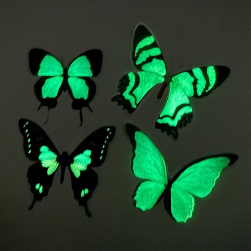 Colorful Butterfly Label Glowing Sticker Craft Materials Suitable for Classroom Decorations Party Favors Craft Set