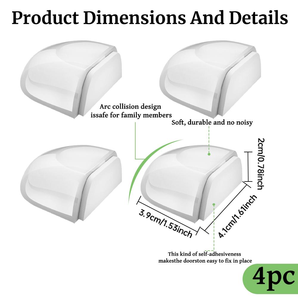 Door Stopper Punch-free Transparent Self Adhesive Door Holder Door Stop For Home Protect Walls And Furniture Accessories