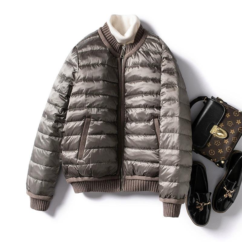 Baseball Jacket Down Jacket Women's Short Winter New Fashion Foreign Light White Duck Down Jacket