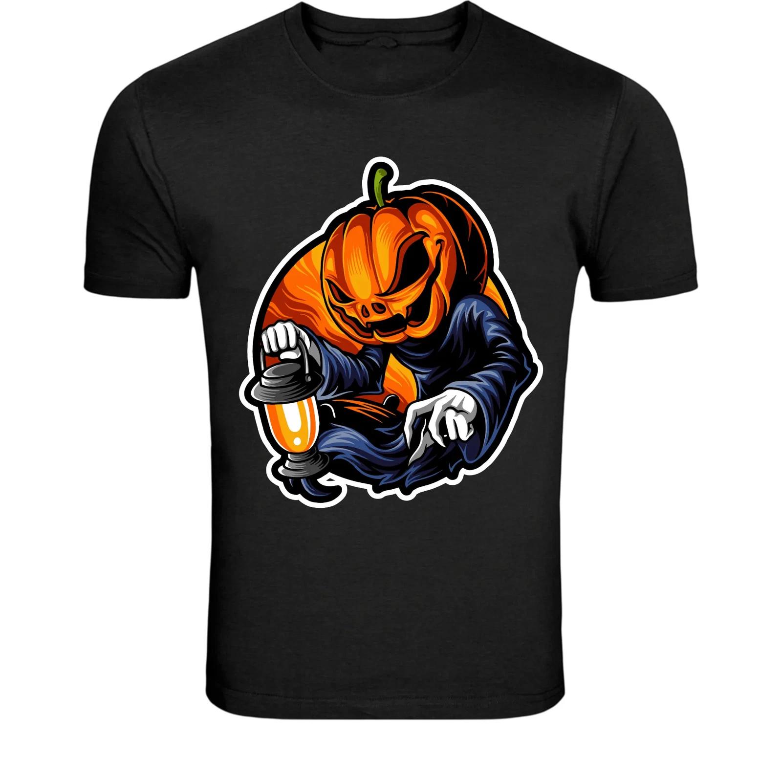 Halloween Pumpkin Lantern T-Shirt - Spooky Jack O Lantern Graphic S