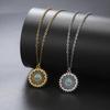 Vintage Round Pendant Necklace Stainless Steel Ethnic Sun Necklaces for Women Jewelry Birthday Gifts 2026 New Wholesale