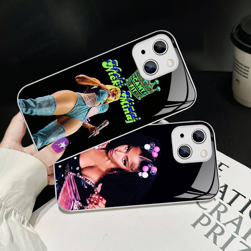 Nicki Minaj Rapper For IPhone 14 13 12 Mini 11 Pro XS Max X XR 14 Plus Tempered Glass Cover