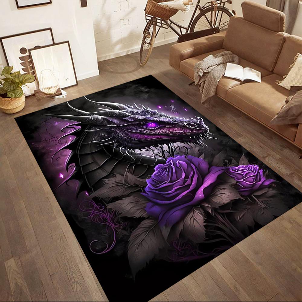 Chinese Dragon Fantasy Floor Mats for Living Room, Bedroom and Room Decoration Are Suitable for Gifts.