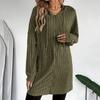 Women’s Casual Long Sleeve Ribbed Knit Zip Up Hooded Cardigan Jacket Lightweight Open Front Outerwear Sweater Coat