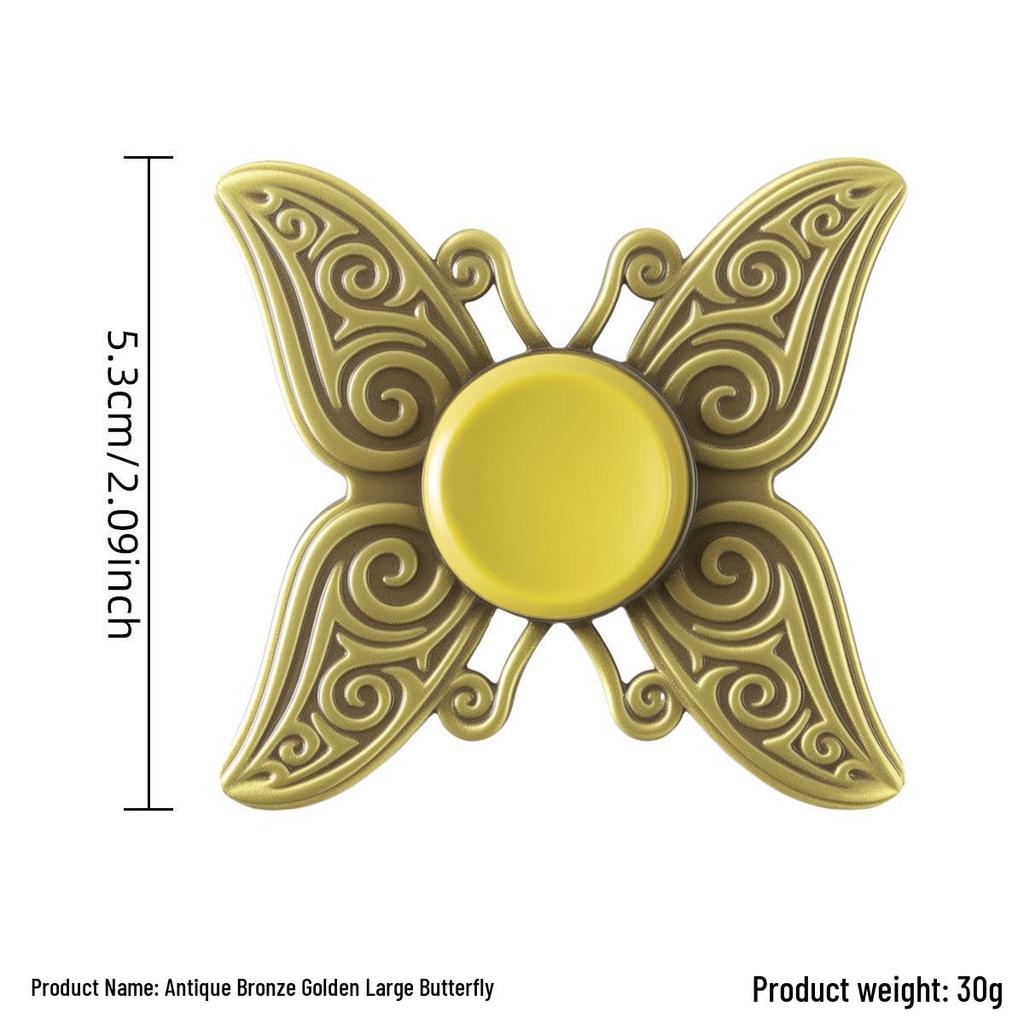 Ancient Bronze Zinc Alloy Cross Fingertip Spinner - EDC Decompression Toy  