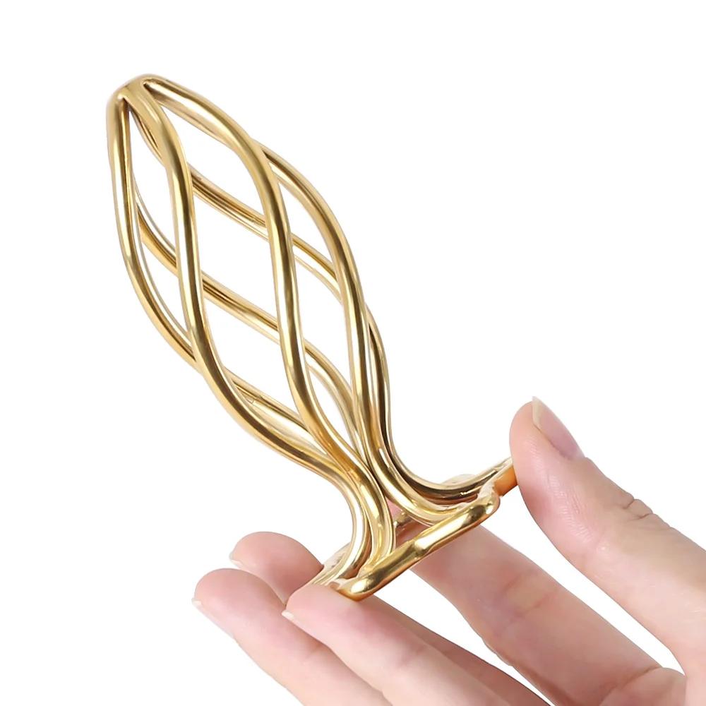 Spiral Stainless Steel Anal Plug Clitoris Butt Erotic Goods For Adults Non Vibrating Butt Plugs