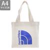 The North Face and Beige Blue Cotton Tote VEN A4 Size Men's Women's Bag, BLUE, NF0A3VWQ, [Used]