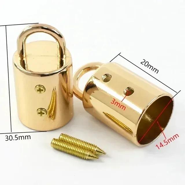 Meetee 5-30Pcs 14mm Metal Cord Lock Buckle Bag Strap Stoppers Handbag Tassel Clasp Webbing Connector Hook Hardware Accessory