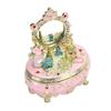 Dressing Table Shaped Trinket Box Decorative Hand Painted Metal Enamel Jewelry   for Rings Bracelets