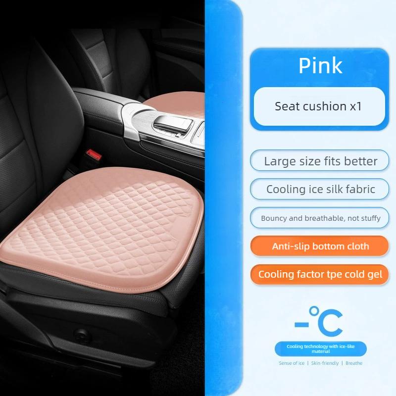 Car Seat Cushion Summer Cooling Ice Silk Silicone Gel Pad Ventilated Breathable Seat Mat for Office and Vehicle