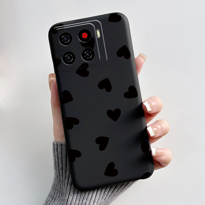 For ZTE Blade A56 Z2473 Case Cute Love Rabbit Cartoon Black Soft Silicone Protect Cover For ZTE Blade Nubia A56 Pro Phone Casing