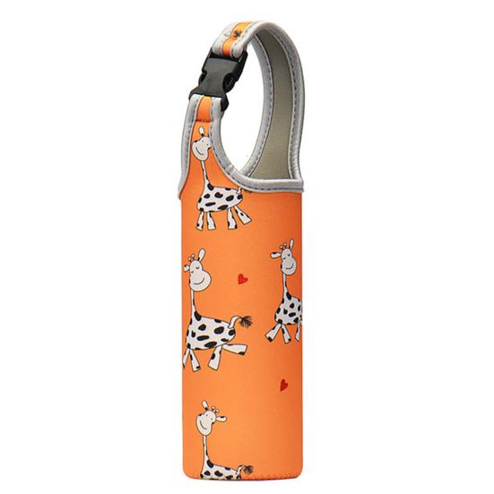 Waschbare Vakuumbecher-Hülle, elastisch, langlebig, mit Cartoon-Motiv, bunter Aufdruck für Wasserflaschen