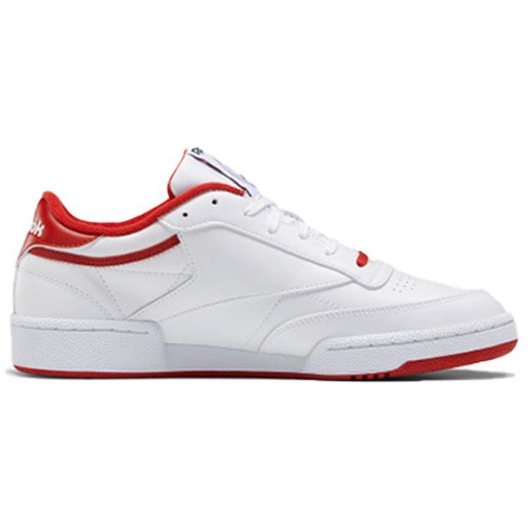 Reebok Club C 85 White Legacy Red Unisex Sneakers Black FX3371