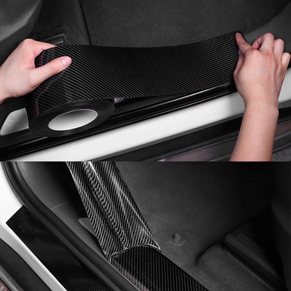 3D Carbon Fiber Vinyl Car Wrap Sheet Stickers DIY Paste Strip Rolls Auto Anti Scratch Protector Tape Waterproof Film Accessories