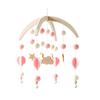 Baby Wooden Bed Bell Cartoon Rabbit Mobile Hanging Rattles Toy Hanger Crib Mobile Bed Bell Wood Toy Holder Arm Bracket Kid Gifts